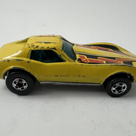 Hot Wheels Vintage Corvette Stingray Yellow  Hong Kong 1979 - Rare Color