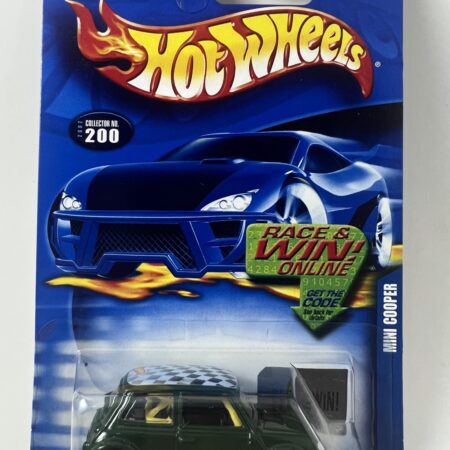HOT WHEELS LOT TWO 2002 #200 MINI COOPER GREEN VARIATIONS 35TH & RACE & WINDOWS