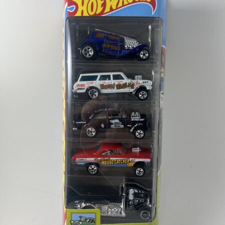 2025 HOT WHEELS GASSERS 5 PACK ‘55 CHEVY BEL AIR, NOVA, CYCLONE, FLATBED GASSER
