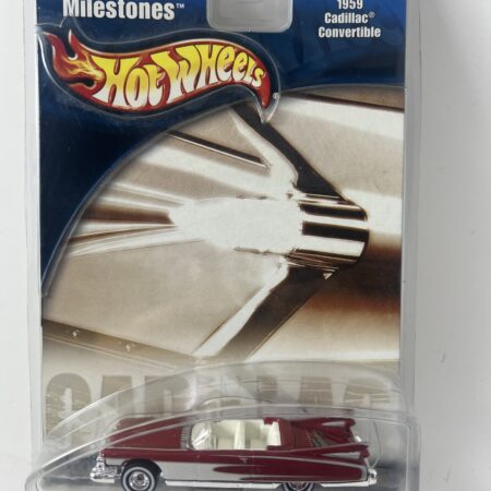 Hot Wheels 1959 CADILLAC CONVERTIBLE CADDY Red AUTO MILESTONES 10/16 1:64