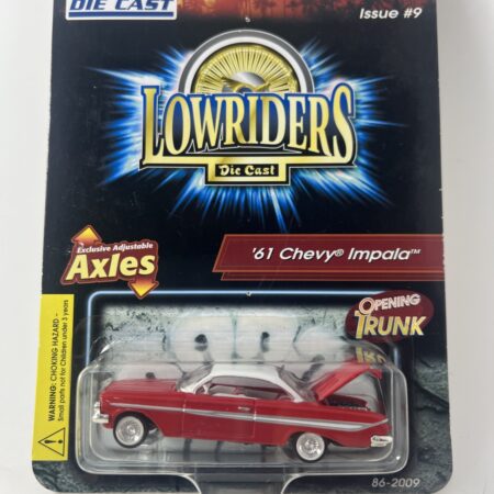 Revell Lowrider Magazine Issue #9 ‘61 Chevy Impala Red/White Adjustable Axles
