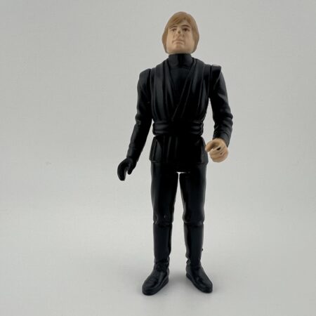 vintage star wars luke skywalker action figure black outfit full body front pose