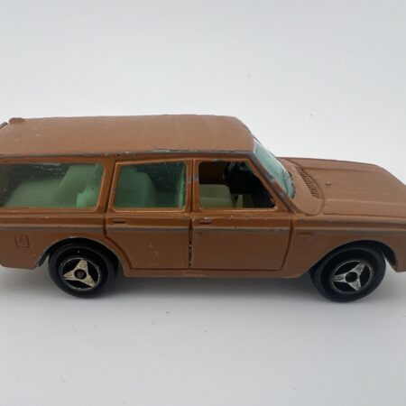 brown station wagon diecast car vintage toy side view right profile classic model