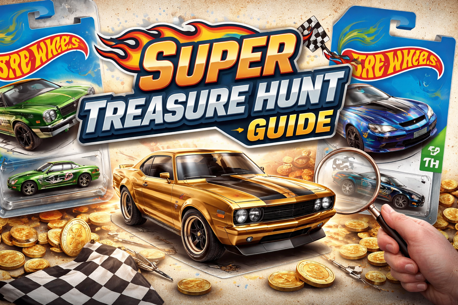 What Is a Super Treasure Hunt? Hot Wheels Collector Guide Super Treasure Hunt Hot Wheels with Spectraflame paint and Real Rider tires