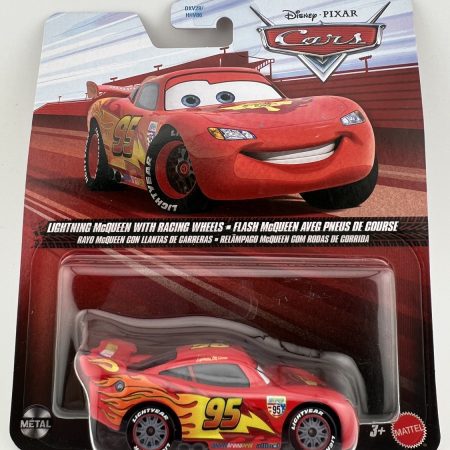 Disney Pixar Cars 2 Lightning McQueen diecast car in original packaging with movie themed artwork and Mattel branding, 1:64 scale collectible