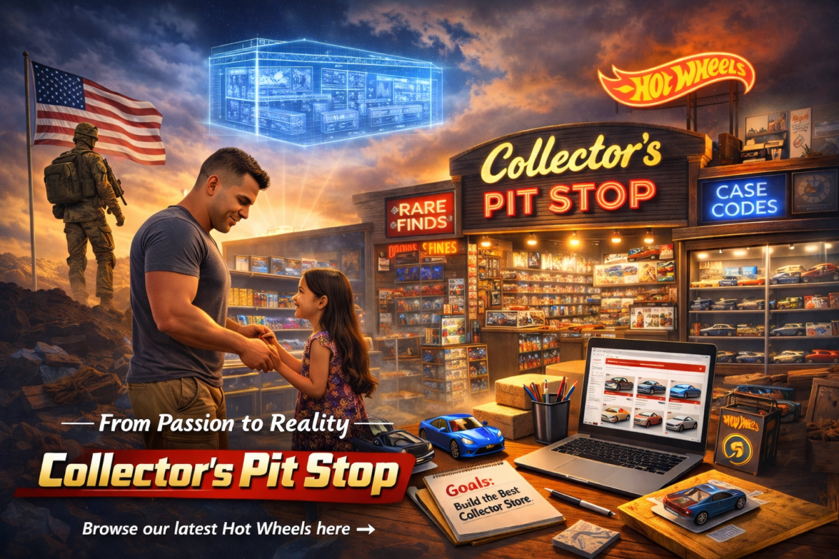 Hot Wheels collecting story showing a father and daughter building a collection at Collector’s Pit Stop