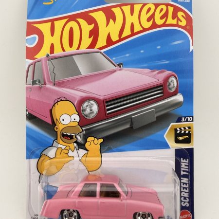 Hot Wheels The Simpsons Family Car diecast vehicle in original packaging with colorful artwork and Mattel branding, 1:64 scale collectible
