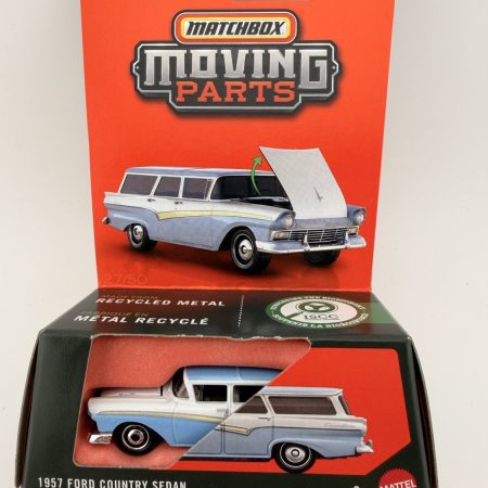 Matchbox Moving Parts 1957 Ford Country Sedan diecast in packaging