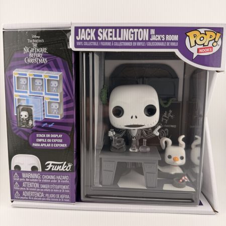 Funko Pop Nooks Jack Skellington in Jack’s Room Nightmare Before Christmas figure in box with display scene