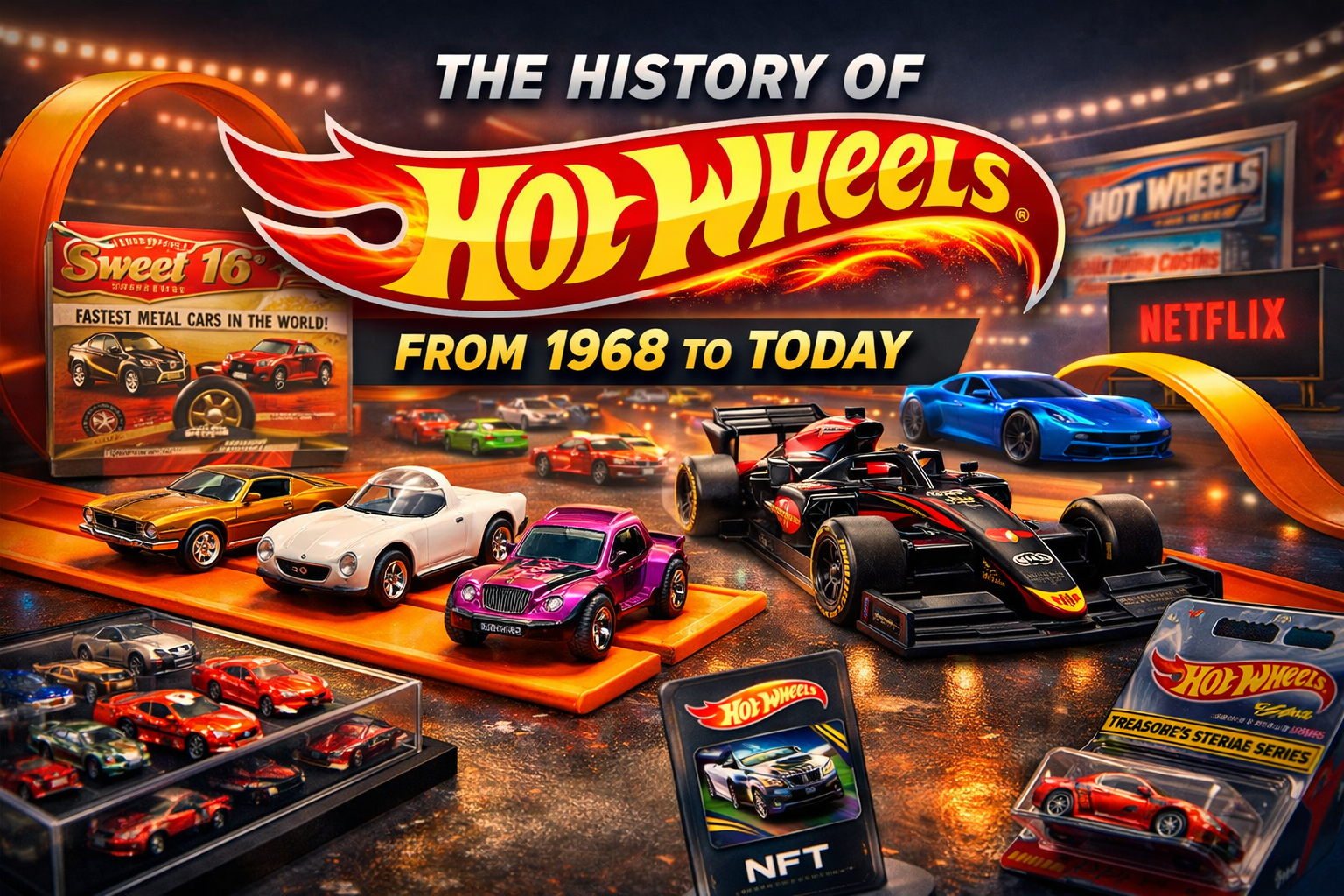 Hot Wheels history from 1968 featuring Sweet 16 redline cars and collector story