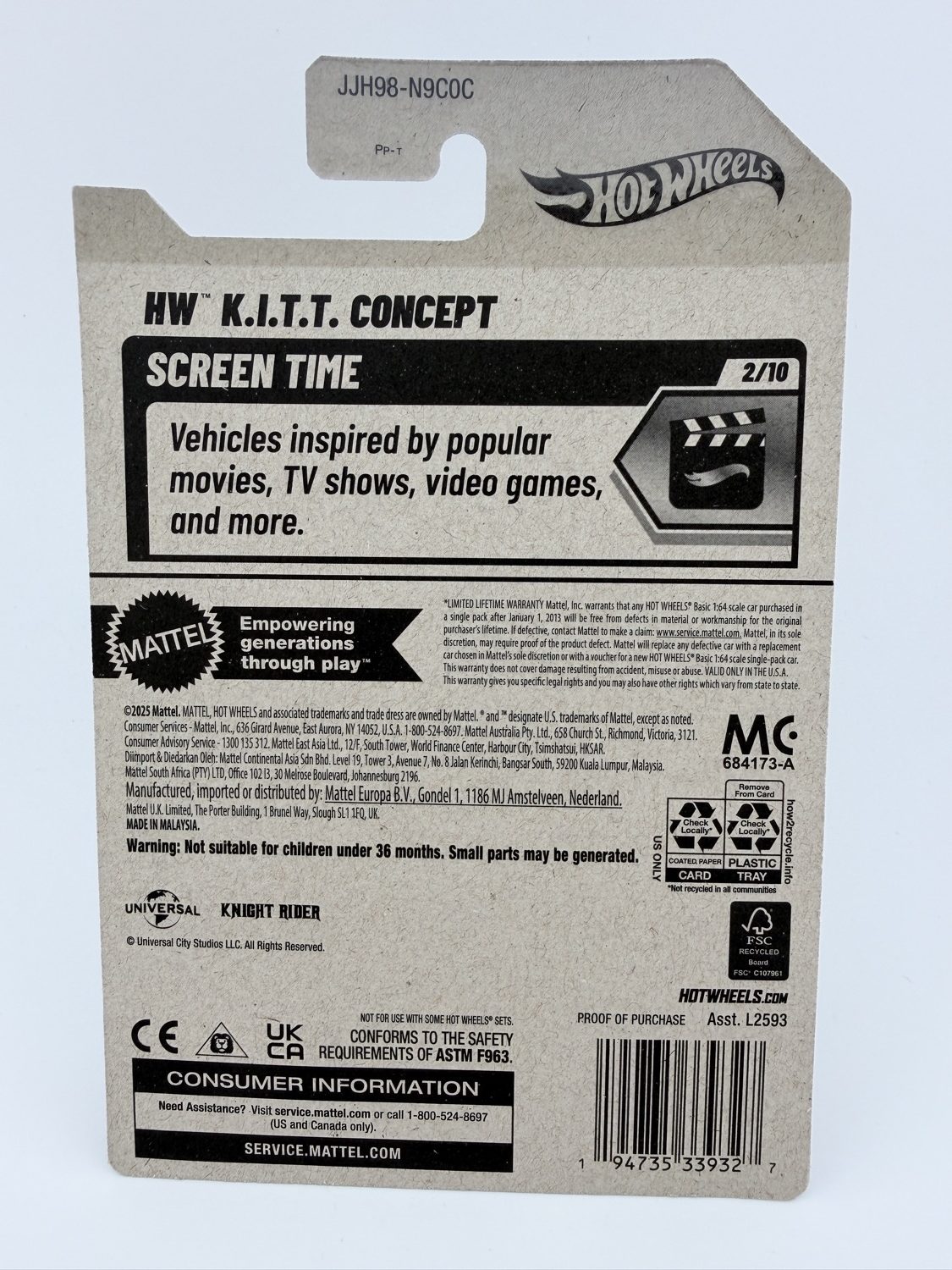 Hot Wheels HW K.I.T.T. Concept Knight Rider Screen Time 2/10 - Image 2